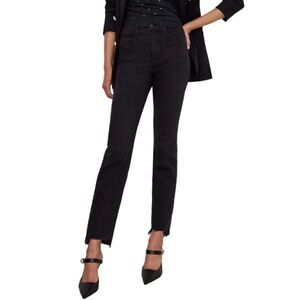 GOOD AMERICAN Women's Soft Stretch High Rise Slim Fit Straight Leg Jeans Size 18